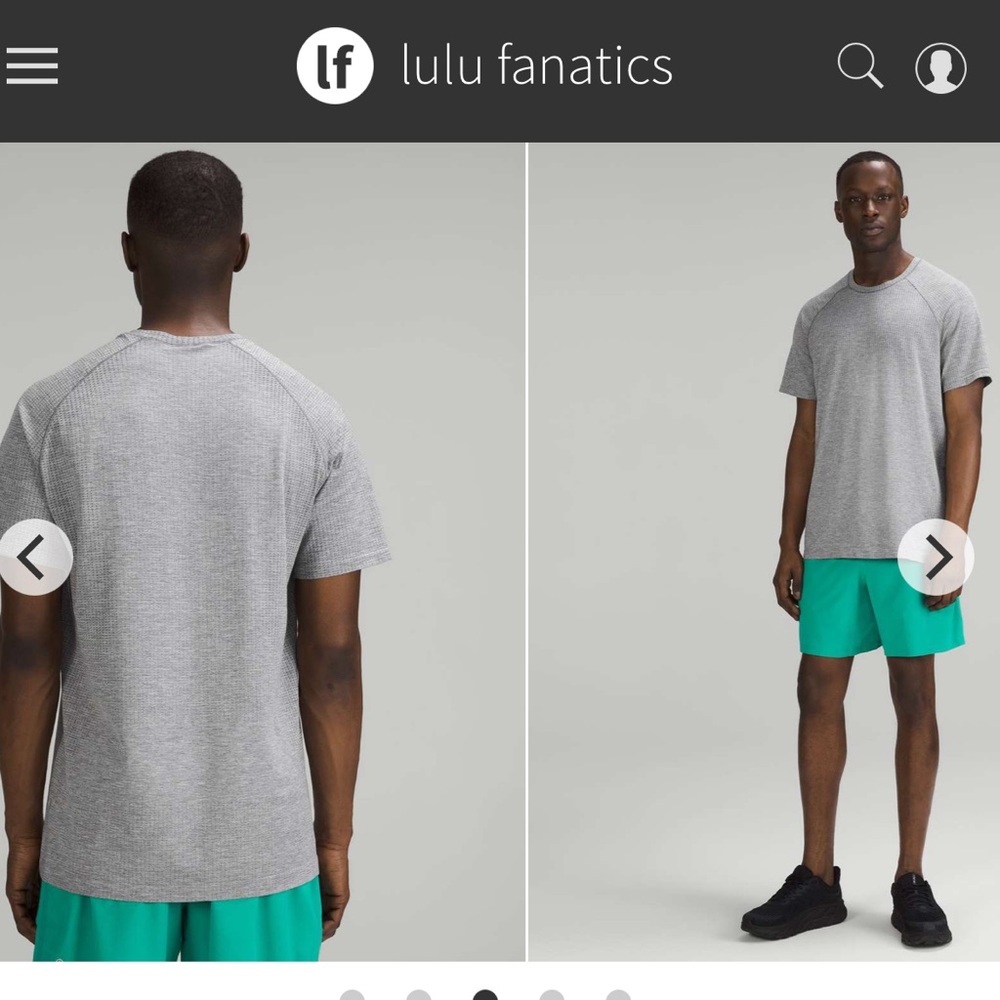 lululemon athletica Men's Short Sleeve Gray Heather Tee
